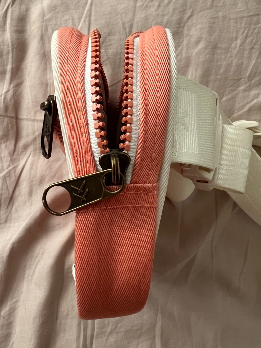Threads Coral Fanny Pack with Nylon Cream Strap - Picture 4 of 8